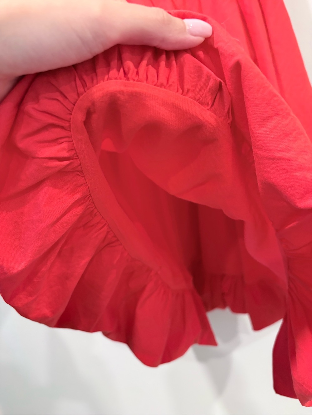 La Piccola Creativa Made in Italy Red Cotton Fit & Flare Bubble Hem Dress M - Picture 5 of 12